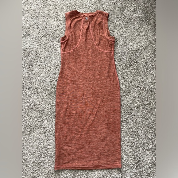 Prana | Vertex Midi Bodycon Midi Dress Light Burnt Orange | Size XS - Picture 2 of 5